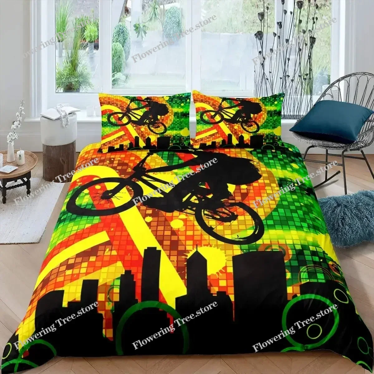 Bicycle Duvet Cover Set Microf - đánh giá và giá Mountain Biking Game